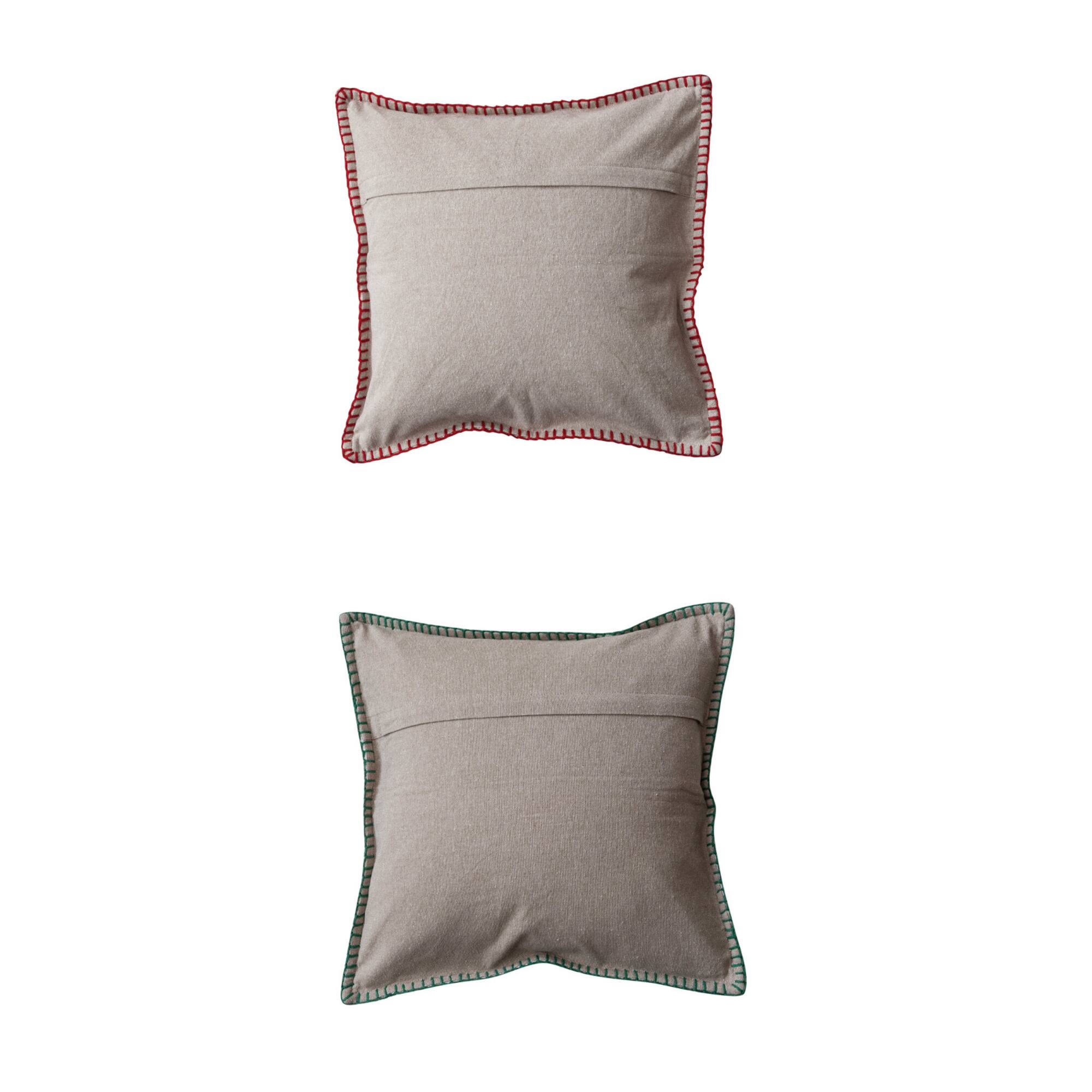 Hello Honey® 18" Embroidered Tree & Star Woven Cotton Throw Pillow Set